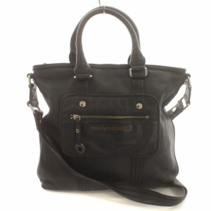 【中古】マークバイマークジェイコブス MARC by MARC JACOBS 2WAY ショルダーバッグ ハンド トートバッグ レザー 黒