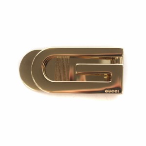 【中古】グッチ GUCCI マネークリップ バネ式 ロゴ ゴールド色 ■GY18 /MQ ■OH メンズ