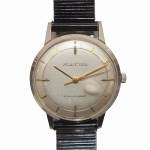 【中古】セイコー SEIKO Crown クラウン ダイアショック 15002 アンティーク 腕時計 手巻き 1960年製 21石 ゴールド色