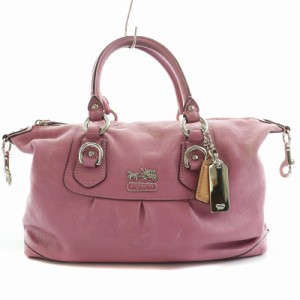 【中古】コーチ COACH マディソンレザーサブリナ ハンドバッグ レザー ピンク 12937