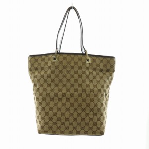 【中古】グッチ GUCCI トートバック ハンド GG柄 総柄 ロゴ ジャガード 茶 ブラウン ■GY18 /MQ ■OH レディース