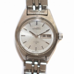 【中古】セイコー SEIKO 腕時計 ウォッチ 自動巻き デイデイト 17石 3針 シルバー色 2206-0021 ■GY11 レディース