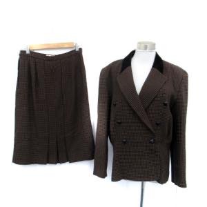 千鳥格子 セットアップ ブラウンの通販｜au PAY マーケット