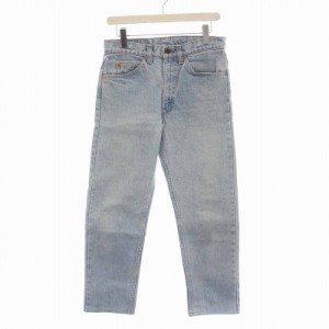 【中古】リーバイス Levi's 505 575工場 デニムパンツ ジーンズ USED加工 W31 L32 ライトブルー 青 40505-0214