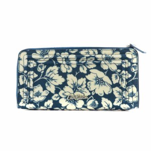 【中古】キャスキッドソン Cath Kidston 長財布 小銭入れ 花柄 青 ブルー 白 ホワイト /AN9 レディース