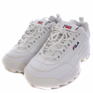 【中古】フィラ FILA ディスラプター 2 DISPURTOR 2 スニーカー シューズ US8 26?p 白 レディース