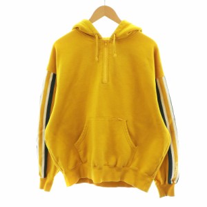 【中古】シュプリーム SUPREME 23SS Half Zip Hooded Sweatshirt Bright Gold パーカー ハーフジップ コットン M 黄