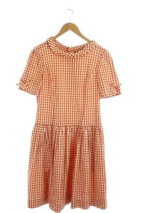 オレンジ ギンガム チェック ワンピースの通販 Au Pay マーケット