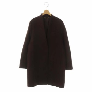 【中古】アパルトモン ドゥーズィエムクラス 21AW No collar ノーカラーコート アウター ミドル丈 カシミヤ混 36 茶