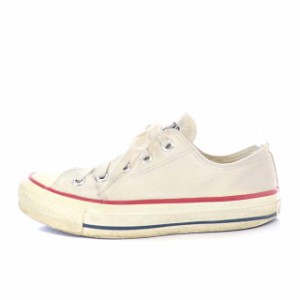 【中古】コンバース CONVERSE スニーカー ローカット キャンバス 4 23.0cm ベージュ /MF ■OS ■SH レディース