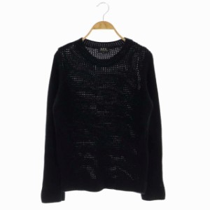 【中古】アーペーセー A.P.C. クルーネックニット セーター 長袖 S 黒 ブラック /ES ■OS レディース