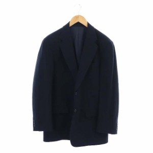 【中古】ランバン LANVIN CLASSIQUE エコスウェード 2B テーラードジャケット 総裏地 50 紺 ネイビー