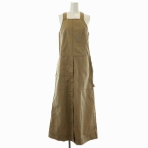 【中古】ジルスチュアート JILL STUART 22SS Exclusive Line エプロンドレスワンピース セミフレア ロング  ベージュ