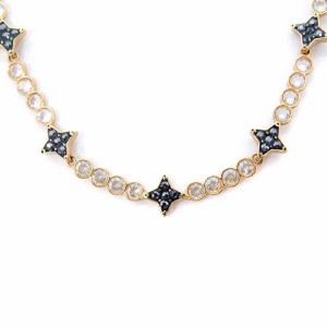 【中古】スワロフスキー SWAROVSKI Halve ネックレス ストーン ゴールド色 /MF ■OS レディース