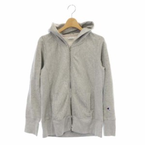 【中古】チャンピオン CHAMPION REVERSE WEAVE フルジップパーカー ジャケット M グレー /MF ■OS レディース