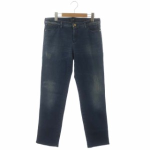 【中古】アルマーニ ジーンズ ARMANI JEANS DAISY デニムパンツ ジーンズ テーパード ストレッチ ダメージ加工 26 青