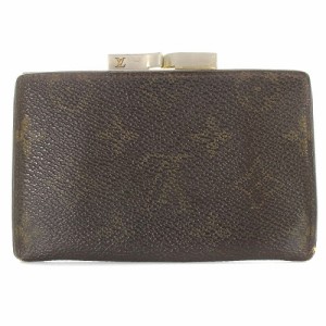 【中古】ルイヴィトン LOUIS VUITTON モノグラム がま口コインケース 小銭入れ 茶色 T61922 /SR36 ■OH レディース