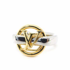 【中古】ルイヴィトン LOUIS VUITTON バーグマイLVリング 指輪 M 10号 ゴールド色 シルバー色 M00615 ■OS レディース