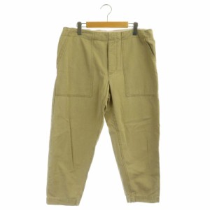 【中古】トゥデイフル Gather Fatigue Pants ベイカーパンツ テーパードパンツ 36 ベージュ /DF ■OS レディース