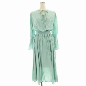 【中古】ジルスチュアート JILL STUART 22SS アメリアワンピース ロング 長袖 インナー付き 0 ミント