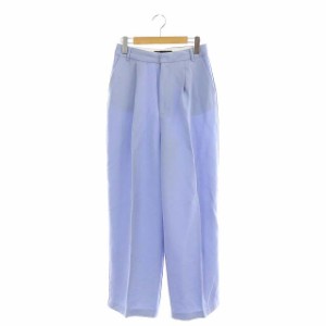 【中古】ザラ ZARA ワイドパンツ タック S ラベンダーブルー /ES ■OS レディース