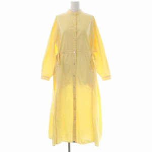【中古】フランネル Phlannel 22SS Paper Cloth Shirt Dress ワンピース シャツワンピース ロング 長袖 0 黄