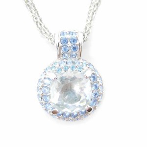 【中古】スワロフスキー SWAROVSKI ネックレス クリスタル ストーン シルバー色 水色 ライトブルー ■OS レディース