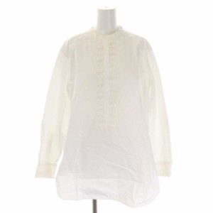 【中古】ロク ビューティーアンドユース PIN TUCK SHIRT シャツ プルオーバー 長袖 36 ホワイト /AO ■OS レディース