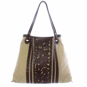 【中古】カービングトライブス グレースコンチネンタル CARVING TRIBES 23SS Jute-likeToteBAG ダークブラウン