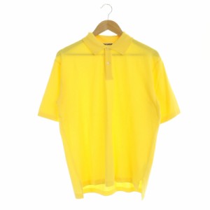 【中古】キャプテン サンシャイン KAPTAIN 23SS Knit Polo Shirt ニットポロシャツ カットソー 半袖 36 黄色 メンズ