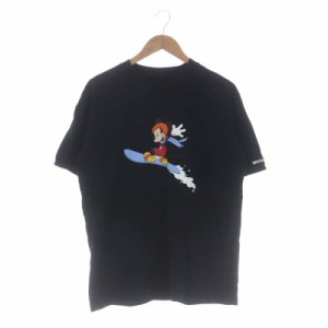 【中古】ホワイトマウンテニアリング × ディズニー Disney 21AW プリント Tシャツ 半袖 3 黒 白 赤 /MI ■OS メンズ