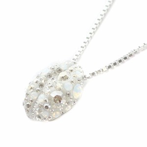 【中古】スワロフスキー SWAROVSKI ネックレス ペンダント シルバー色 白 ホワイト /SR32 レディース