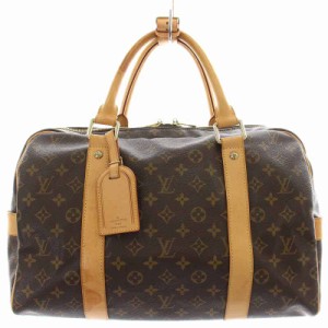 LOUIS VUITTON ルイ ヴィトン  キャリーオール トバコ ボストンバッグ M95139 レザー   ネイビー ゴールド金具  LVロゴ ハンドバッグ ビトン 【本物保証】