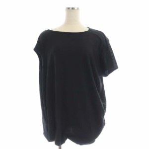 【中古】ワイズ Y's ヨウジヤマモト 20/- COTTON DRAPEY T-SHIRT Tシャツ カットソー ノースリーブ 2 黒 ブラック