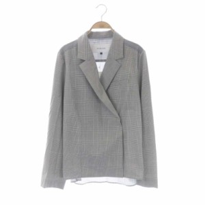 【中古】未使用品 ルシェルブルー 23SS Blazer Shirt ブレザーシャツ ジャケット グレンチェック ストライプ グレー