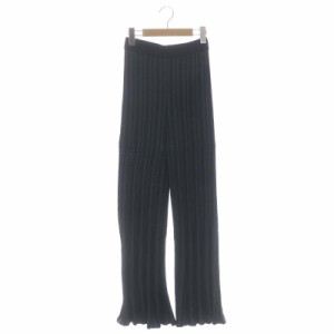 【中古】未使用品 ルシェルブルー 23SS Random Stripe Knit Pants ニットパンツ イージー ストライプ 36 紺 ネイビー