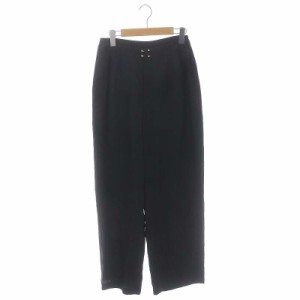 【中古】シティショップ 23SS VINTAGE TAFFETA パンツ ワイド ストレート タック 38 黒 ブラック /CX ■OS レディース