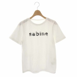 【中古】グレースコンチネンタル 23AW ロゴビジュー刺繍Tee Tシャツ カットソー 半袖 36 白 ホワイト /HS ■OS