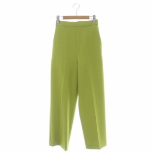 【中古】6 ROKU BEAUTY&YOUTH B&Y ロク ビューティーアンドユース ZIP PANTS パンツ センタープレス 36 黄緑