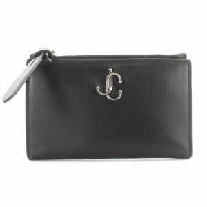 【中古】ジミーチュウ JIMMY CHOO Litzy 財布 コインケース 小銭入れ カードケース ロゴ 黒 /SR26 ■OH レディース