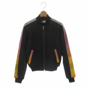 【中古】サンローラン パリ SAINT LAURENT PARIS スカジャン ジャケット 黒 ブラック /MF ■OS レディース