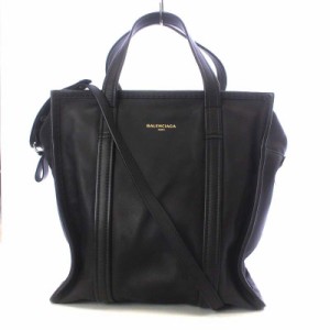 【中古】バレンシアガ BALENCIAGA 443096 バザールショッパー 2WAY トートバッグ ショルダーバッグ 斜め掛け 黒