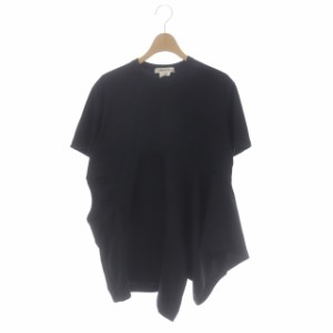 【中古】コムデギャルソン COMME des GARCONS 変形カットソー チュニック 半袖 XS 黒 ブラック /MI ■OS レディース