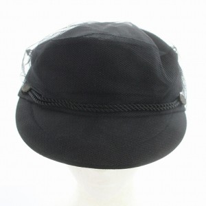 【中古】カシラ CA4LA チュールマリンキャップ 帽子 黒 ブラック /SR22 レディース