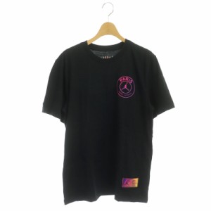 【中古】ナイキ NIKE Tシャツ カットソー 半袖 ロゴ コットン L 黒 ピンク 紫 /NR ■OS ■SH メンズ