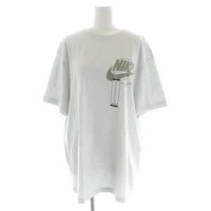 【中古】未使用品 ナイキ NIKE Tシャツ 半袖 ロゴ M ライトグレー /MF ■OS レディース