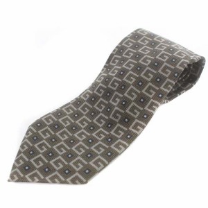 【中古】グッチ GUCCI ネクタイ 総柄 シルク 茶色 ブラウン /SR22 ■OH メンズ