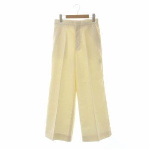 【中古】マディソンブルー MADISONBLUE FLARE WIDE SLACKS ワイドパンツ 2 アイボリー /MF ■OS レディース