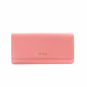 【中古】フルラ FURLA バビロン 長財布 二つ折り財布 レザー ピンク /YB レディース