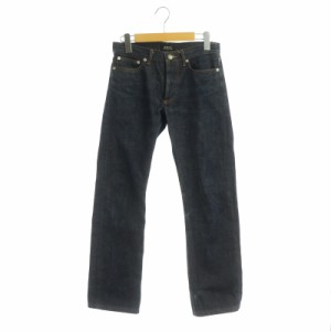 【中古】アーペーセー A.P.C. デニムパンツ ジーンズ ボタンフライ コットン 25 紺 ネイビー /NR ■OS レディース